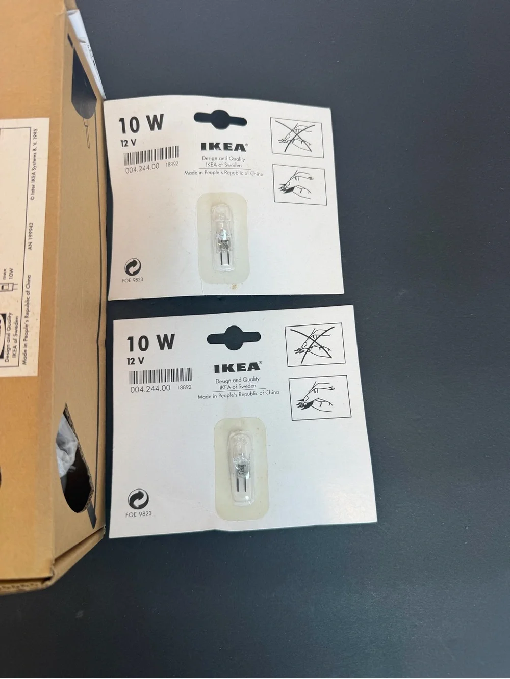 Vintage 1990s IKEA GRUVA Halogen Lamps Set of 2 Open Box + 2 Bulbs